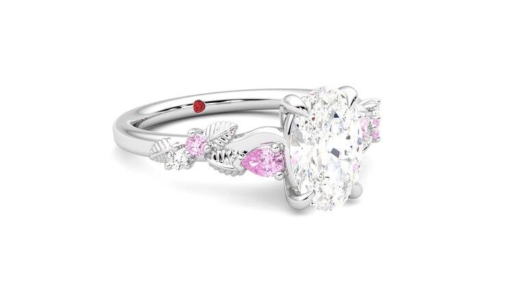 Taylor & Hart Lierre Oval Engagement Ring 360 degree image 5