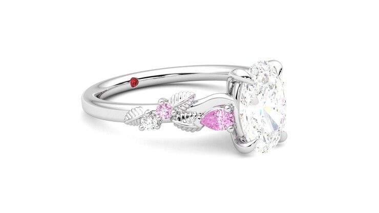 Taylor & Hart Lierre Oval Engagement Ring 360 degree image 6