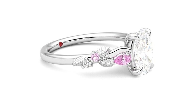 Taylor & Hart Lierre Oval Engagement Ring 360 degree image 7