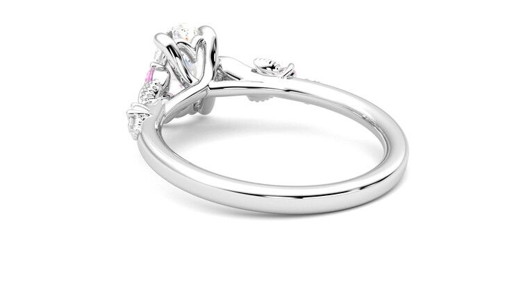 Taylor & Hart Lierre Oval Engagement Ring 360 degree image 17