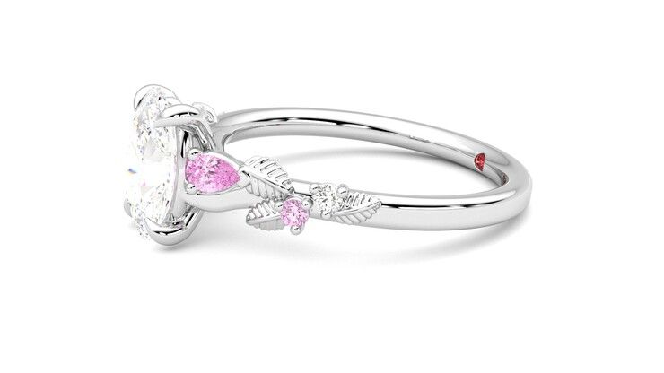 Taylor & Hart Lierre Oval Engagement Ring 360 degree image 22