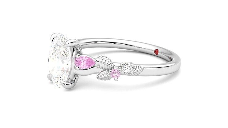 Taylor & Hart Lierre Oval Engagement Ring 360 degree image 23