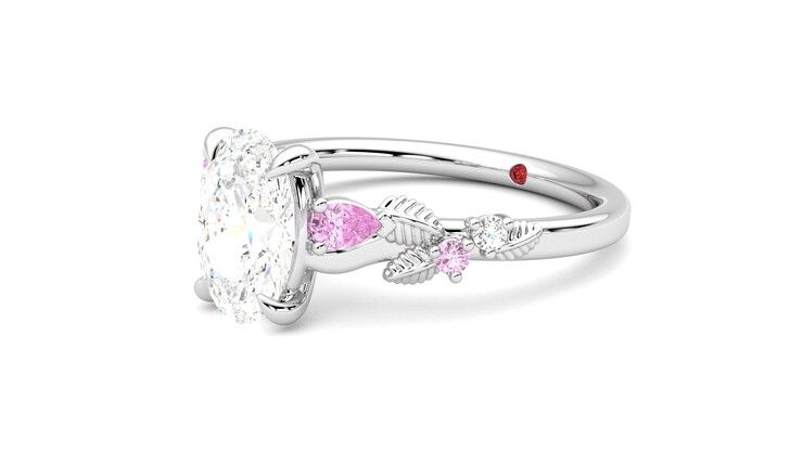 Taylor & Hart Lierre Oval Engagement Ring 360 degree image 24