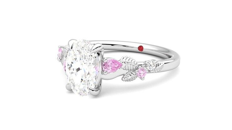 Taylor & Hart Lierre Oval Engagement Ring 360 degree image 25