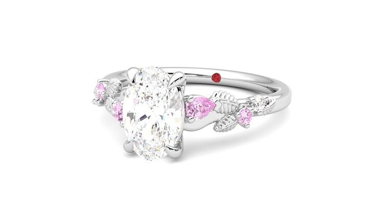 Taylor & Hart Lierre Oval Engagement Ring 360 degree image 26
