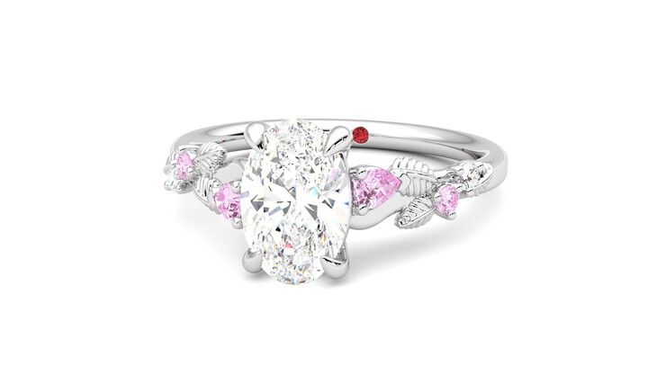 Taylor & Hart Lierre Oval Engagement Ring 360 degree image 27