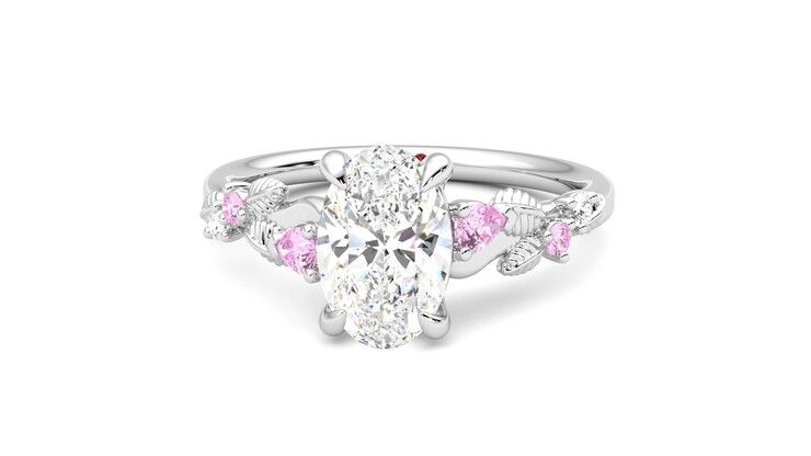 Taylor & Hart Lierre Oval Engagement Ring 360 degree image 28
