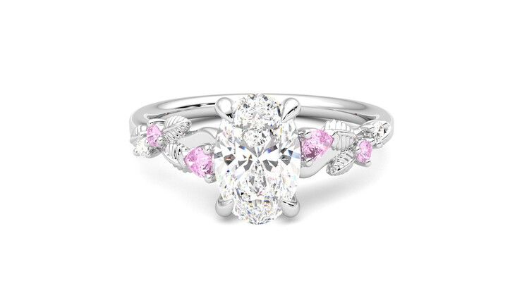 Taylor & Hart Lierre Oval Engagement Ring 360 degree image 29