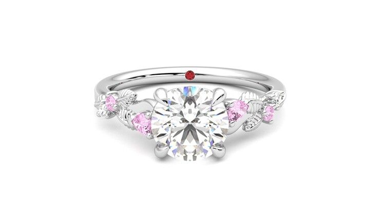 Taylor & Hart Lierre Round Engagement Ring 360 degree image 0