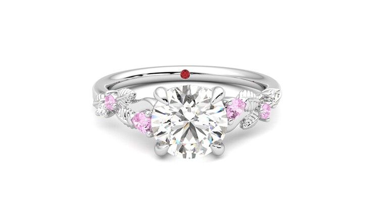 Taylor & Hart Lierre Round Engagement Ring 360 degree image 1