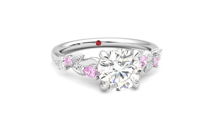 Taylor & Hart Lierre Round Engagement Ring 360 degree image 3
