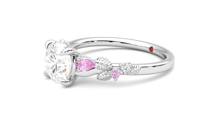 Taylor & Hart Lierre Round Engagement Ring 360 degree image 23