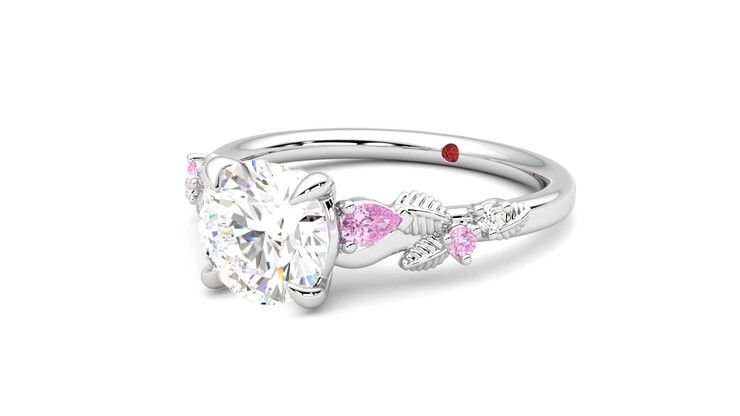 Taylor & Hart Lierre Round Engagement Ring 360 degree image 25