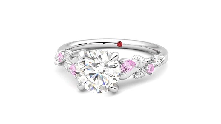 Taylor & Hart Lierre Round Engagement Ring 360 degree image 27