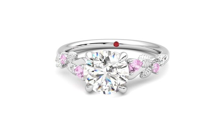 Taylor & Hart Lierre Round Engagement Ring 360 degree image 28