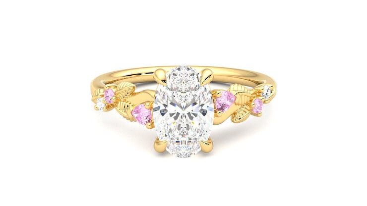 Taylor & Hart Lierre Oval Engagement Ring 360 degree image 0