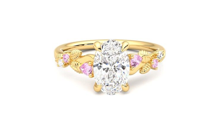 Taylor & Hart Lierre Oval Engagement Ring 360 degree image 1