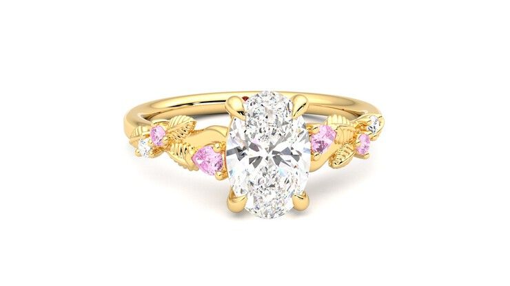 Taylor & Hart Lierre Oval Engagement Ring 360 degree image 2