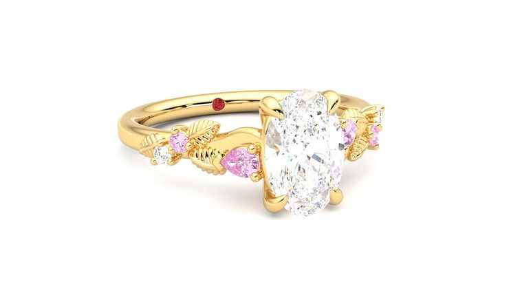 Taylor & Hart Lierre Oval Engagement Ring 360 degree image 4