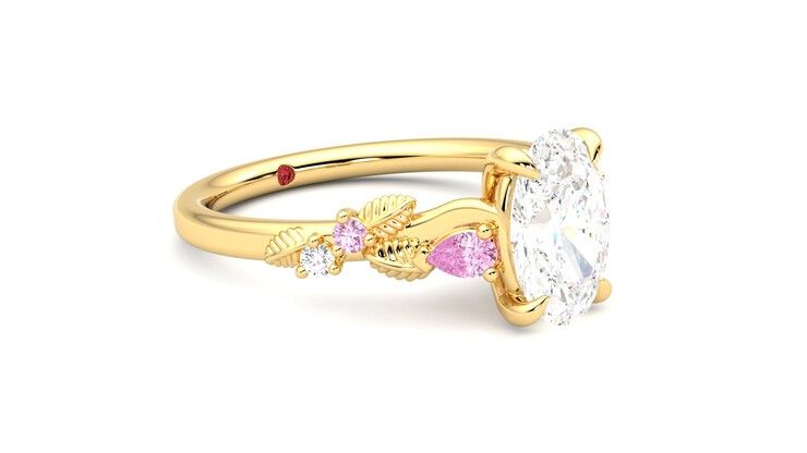 Taylor & Hart Lierre Oval Engagement Ring 360 degree image 6
