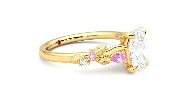 Taylor & Hart Lierre Oval Engagement Ring 360 degree image 7