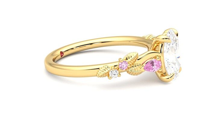 Taylor & Hart Lierre Oval Engagement Ring 360 degree image 8