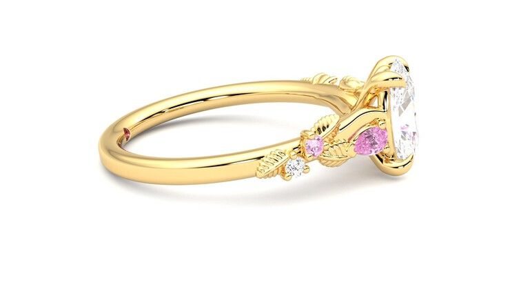 Taylor & Hart Lierre Oval Engagement Ring 360 degree image 9