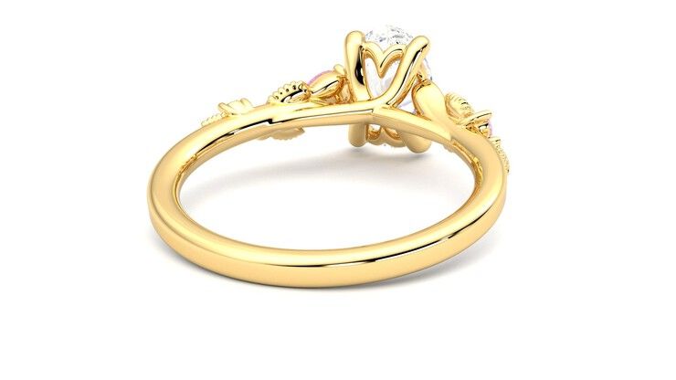 Taylor & Hart Lierre Oval Engagement Ring 360 degree image 14