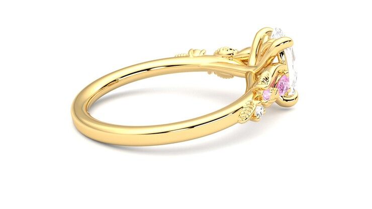 Taylor & Hart Lierre Oval Engagement Ring 360 degree image 16