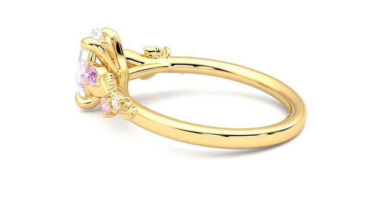 Taylor & Hart Lierre Oval Engagement Ring 360 degree image 19