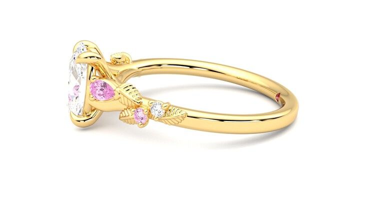 Taylor & Hart Lierre Oval Engagement Ring 360 degree image 21