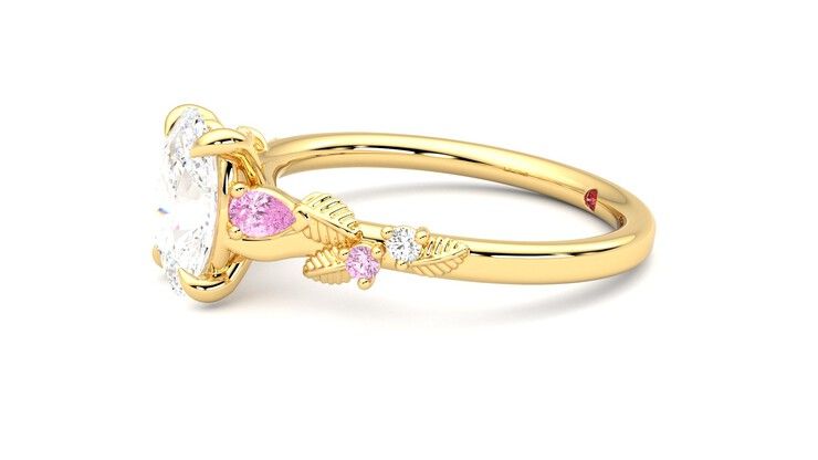 Taylor & Hart Lierre Oval Engagement Ring 360 degree image 22