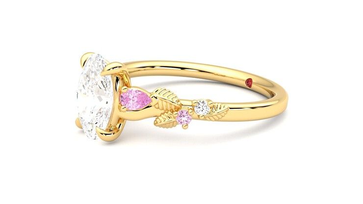 Taylor & Hart Lierre Oval Engagement Ring 360 degree image 23