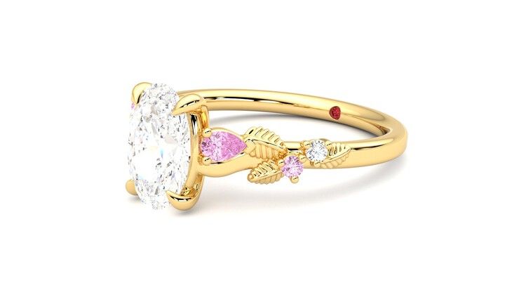 Taylor & Hart Lierre Oval Engagement Ring 360 degree image 24