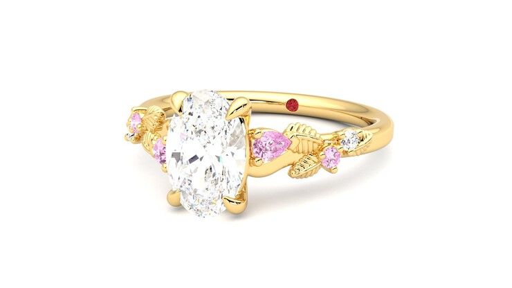 Taylor & Hart Lierre Oval Engagement Ring 360 degree image 26