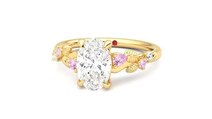 Taylor & Hart Lierre Oval Engagement Ring 360 degree image 27