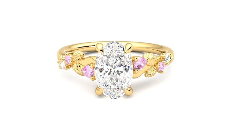 Taylor & Hart Lierre Oval Engagement Ring 360 degree image 29