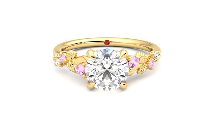 Taylor & Hart Lierre Round Engagement Ring 360 degree image 0
