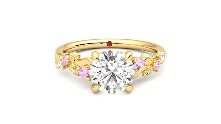 Taylor & Hart Lierre Round Engagement Ring 360 degree image 1