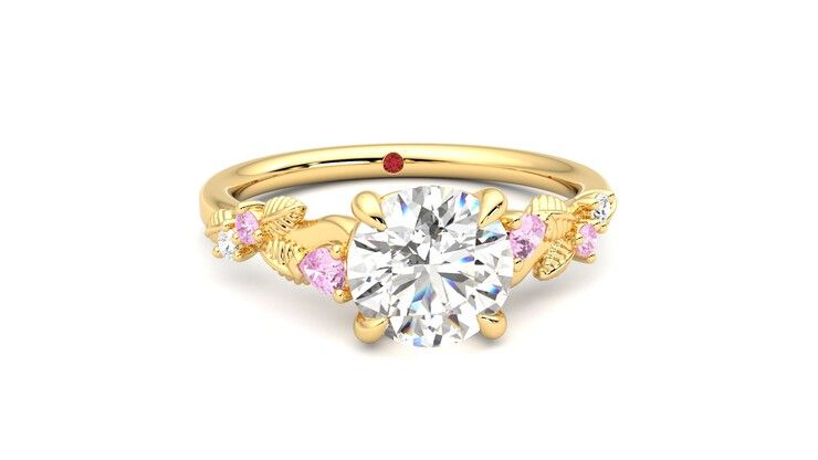 Taylor & Hart Lierre Round Engagement Ring 360 degree image 2