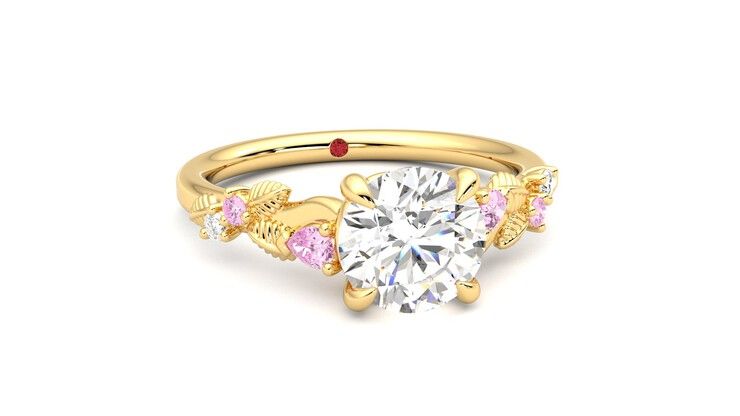Taylor & Hart Lierre Round Engagement Ring 360 degree image 3