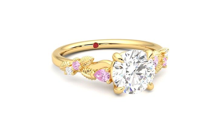 Taylor & Hart Lierre Round Engagement Ring 360 degree image 4