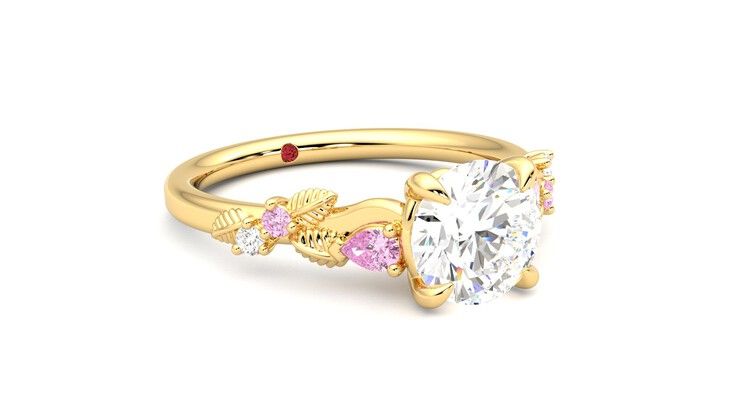 Taylor & Hart Lierre Round Engagement Ring 360 degree image 5