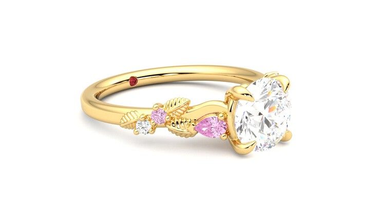 Taylor & Hart Lierre Round Engagement Ring 360 degree image 6
