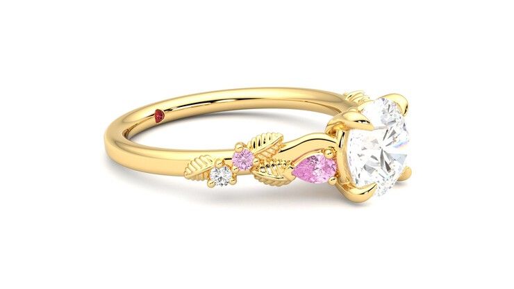 Taylor & Hart Lierre Round Engagement Ring 360 degree image 7
