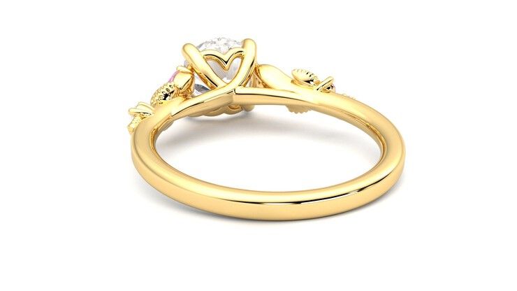 Taylor & Hart Lierre Round Engagement Ring 360 degree image 16