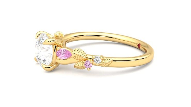 Taylor & Hart Lierre Round Engagement Ring 360 degree image 22