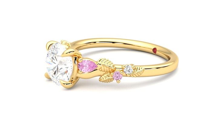 Taylor & Hart Lierre Round Engagement Ring 360 degree image 23