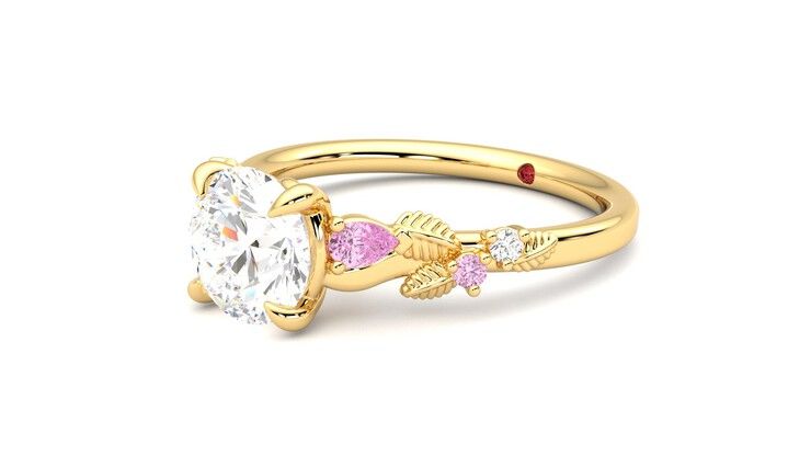 Taylor & Hart Lierre Round Engagement Ring 360 degree image 24