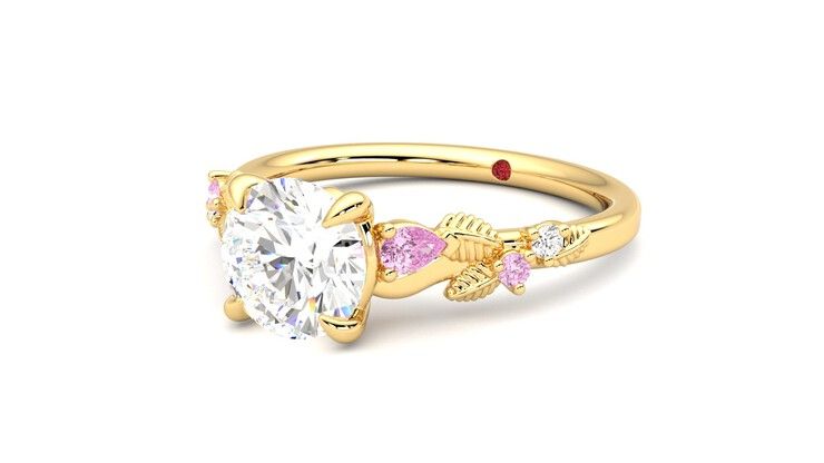 Taylor & Hart Lierre Round Engagement Ring 360 degree image 25